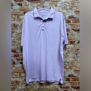 Men’s XL Callaway Lilac and white stripe Polo